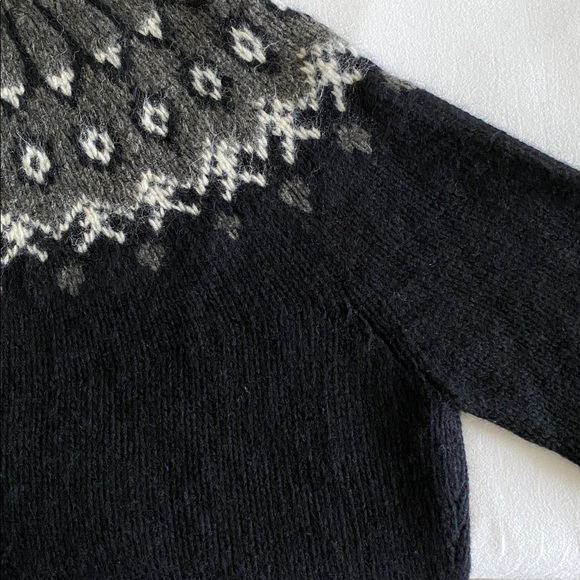 Ralph Lauren Exclusive Hand Knit  Black Fair Isle Yoke Scandinavian Size Large - Picture 5 of 13